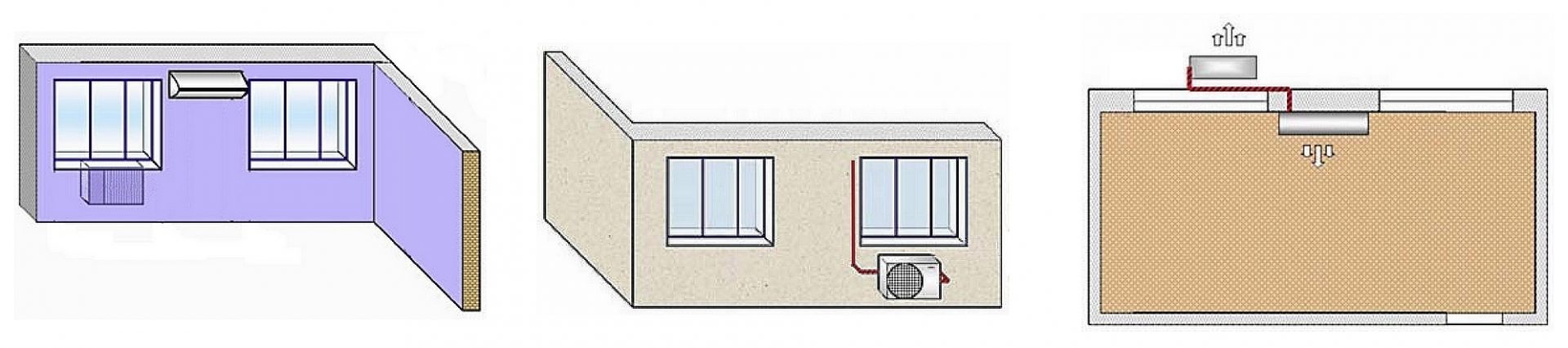 Схема установки кондиционера в 3 комнатной квартире